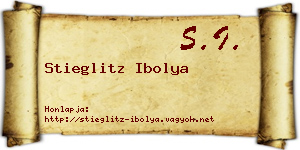 Stieglitz Ibolya névjegykártya